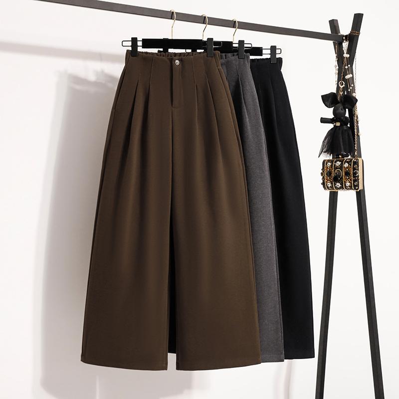 DIMANAF 2025 Autumn Winter Women Plus Size Pants New Fashion Lady Long Pants Oversized Loose Bottoms Thick