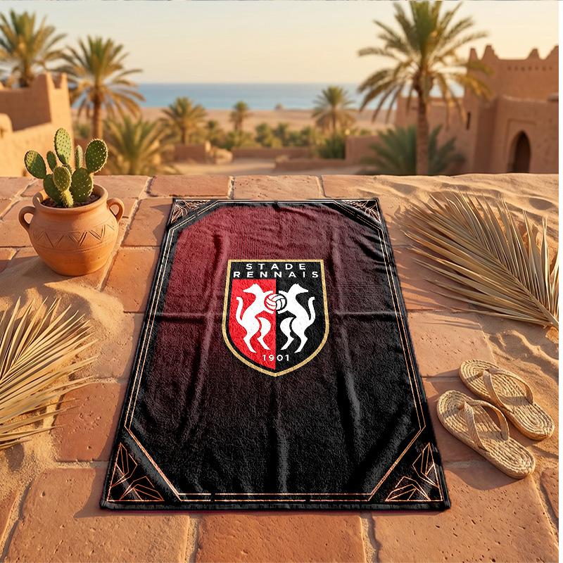 Stade Rennais FC Print Microfiber Beach Towel Quick Dry Absorbent Large Towel For Beach Swimming Travel