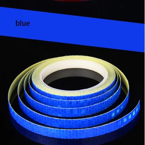 8 Meter Car Styling Reflective Stripe Tape Motorcycle Bike Body Rim Wheel Stripe Tape Stickers Decorative Blue/Red/Yellow