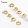 14K Gold Plated Brass Zircon Pendant Connectors Bail Clasps,Bailes For Jewelry,Bail Beads Charm For Bracelet Making Findings