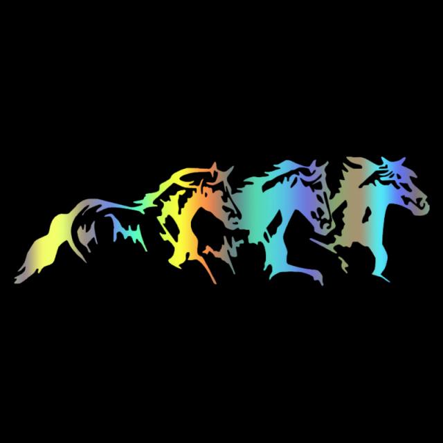 Ck3386 #Running Horses Vinyl Car Sticker Waterproof Cool Waterproof Removable Decal Self -Adhesive Car Auto Stickers