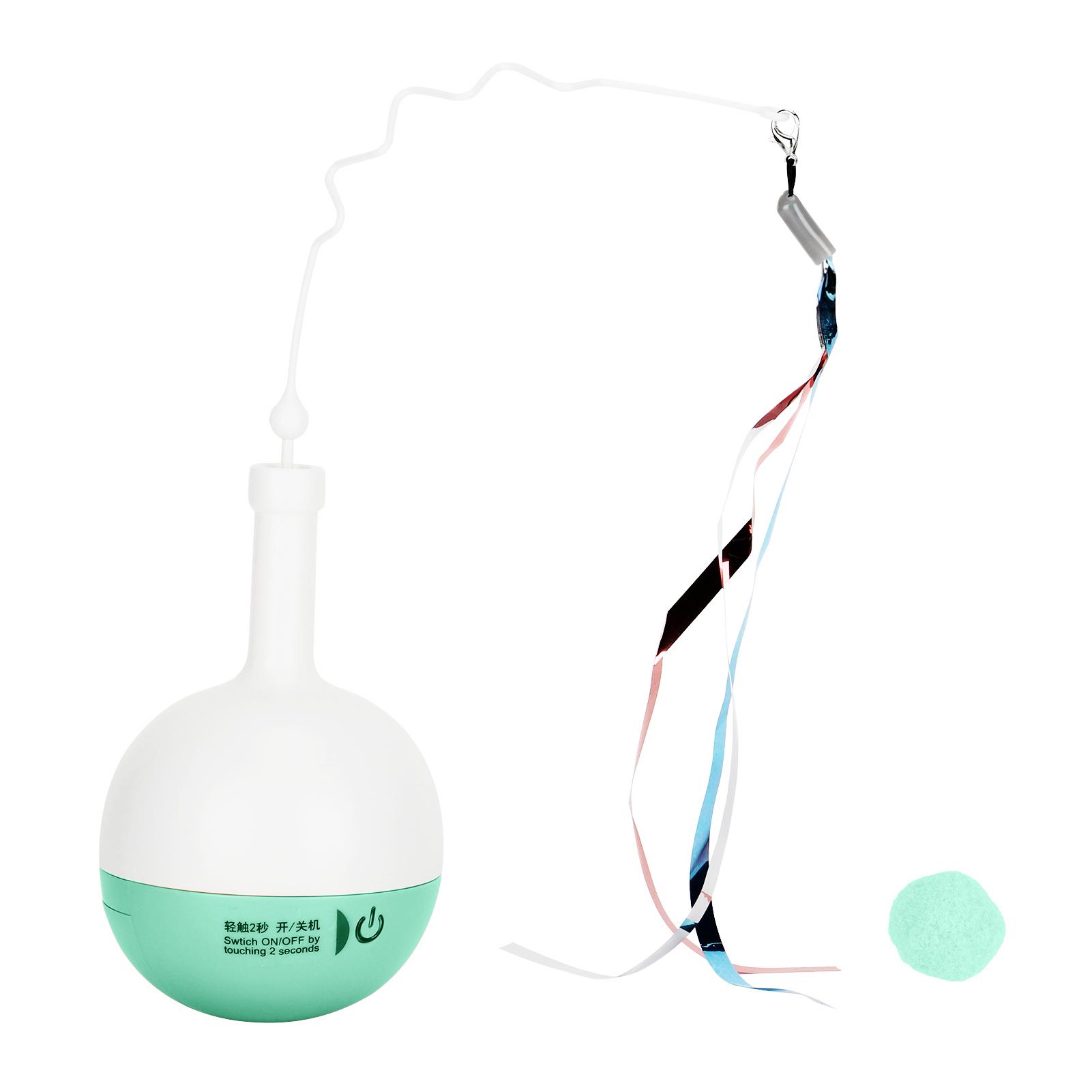 

Інтерактивна Автоматична Ротаційна Годівниця-Іграшка для Кішок Електрична Куля-Годувачка з Стрічкою зелений