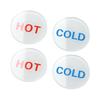 2 Pairs Acrylic Hot Cold Sign Waterproof Self-adhesive House Kitchen Bathroom Office Water Temperature