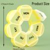 Colorful 7-Day Round Travel Pill Box with 7 Compartments - Weekly Medicine Dispenser
