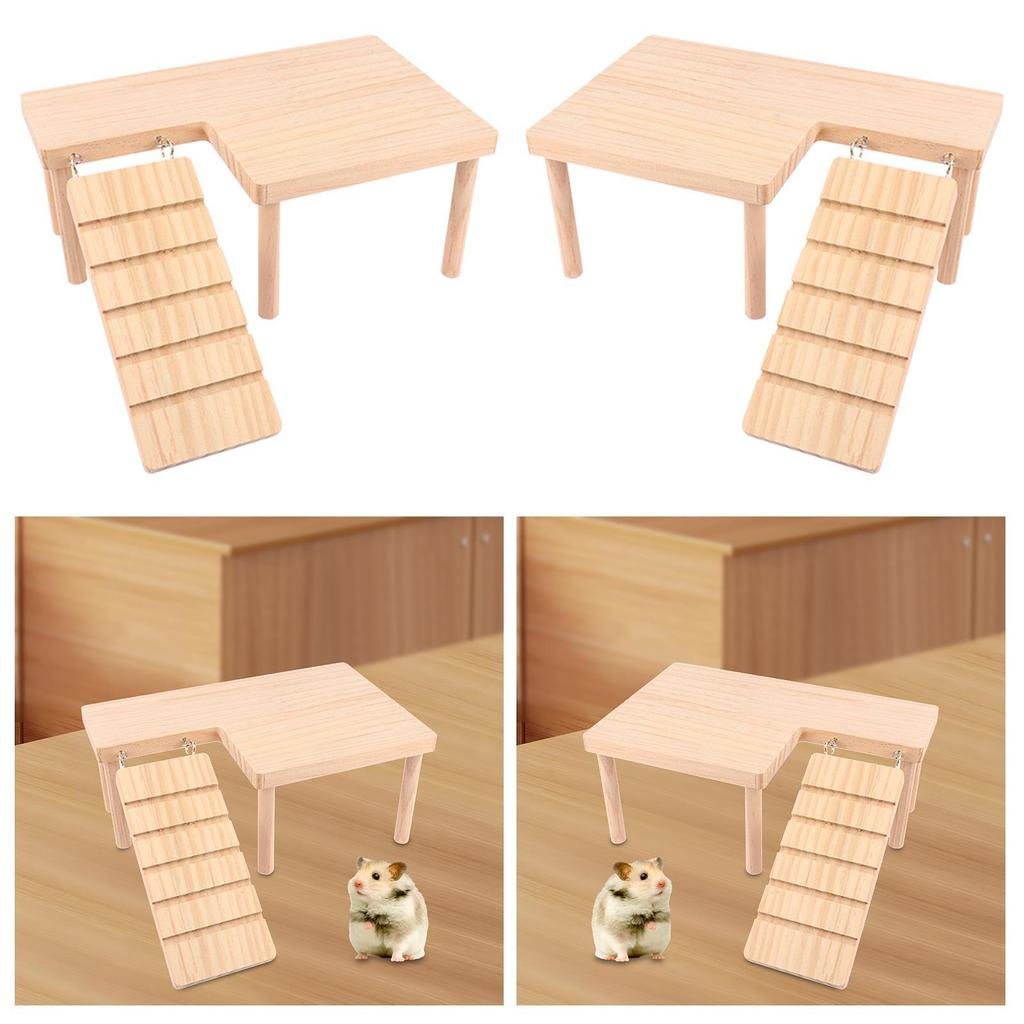 Hamster platforms with Ladder L Shaped Pet Staircase for Mouse Hamster Rat