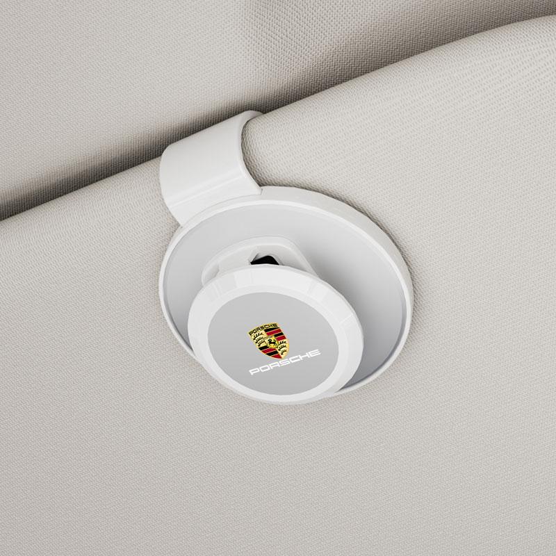 

Новый Автомобильный Солнцезащитный Козырек Держатель для Очков Держатель для Солнечных Очков Карточек Аксессуар для Porsche 911 718 Cayenne Cayman Panamera Macan Taycan Boxster