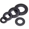 Large Black 304 Stainless Steel Ultra-Thin Oversized Flat Washer, Zinc-Plated