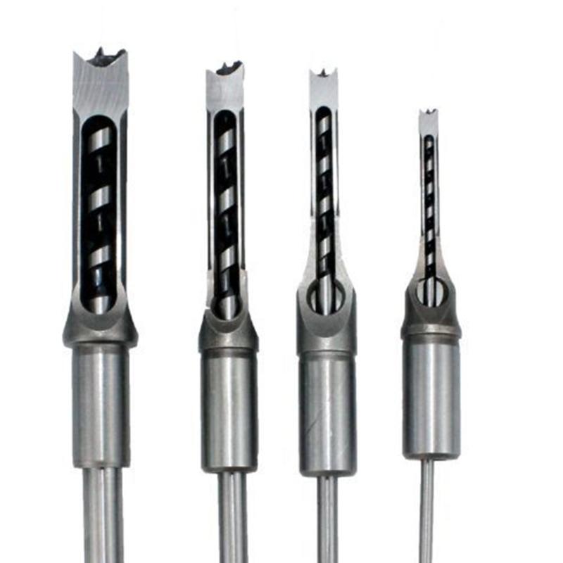 Square Hole Mortise Chisel Drill Bit Tools 6.4 mm/8mm/9.5mm/12.7mm/14mm/16mm Round Strong Square Hole Drill Bit