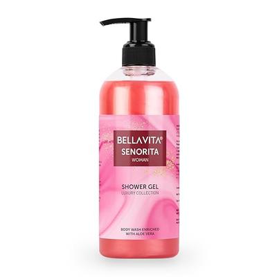 Luxury Senorita Woman Body Wash Refreshing Shower Gel for Deep Cleansing, Hydrating, Moisturising, Softer & Smoother Skin with Aloe Vera 500 Ml