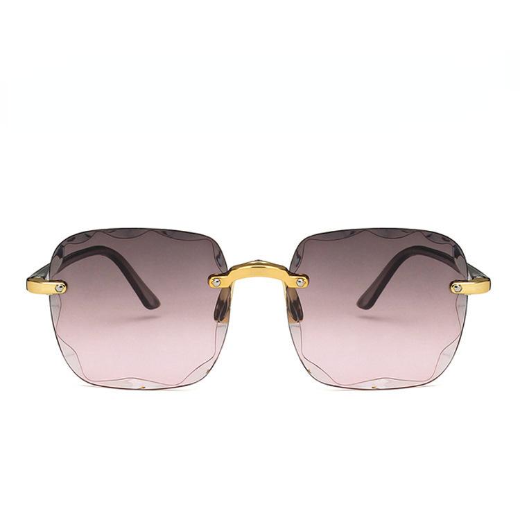 Vintage Square Sunglasses Woman Classic Frameless Gradient Mirror Sun Glasses Female Fashion Rimless Sun Glasses