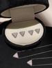 Chic Zircon Triangle Stud Earrings & Necklace Set: Trendy Light Luxury Clavicle Chain Jewelry