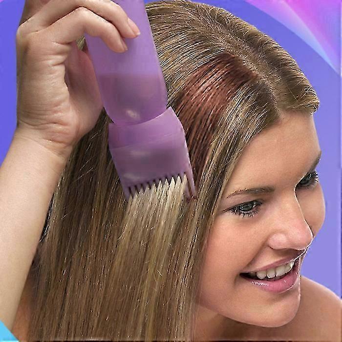 Root Comb Applicator Bottle Hair Dye Bottle for Hair Dye Bottle Applicator Brush with Graduated ScalePurple