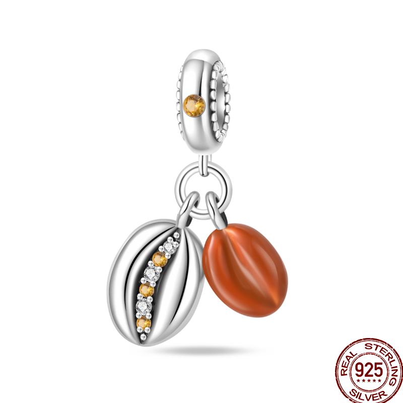 Copper Dessert Afternoon Tea Series Pink Zircon Sweets Playground Series Suitable Fit Pan Original Bracelet Diy