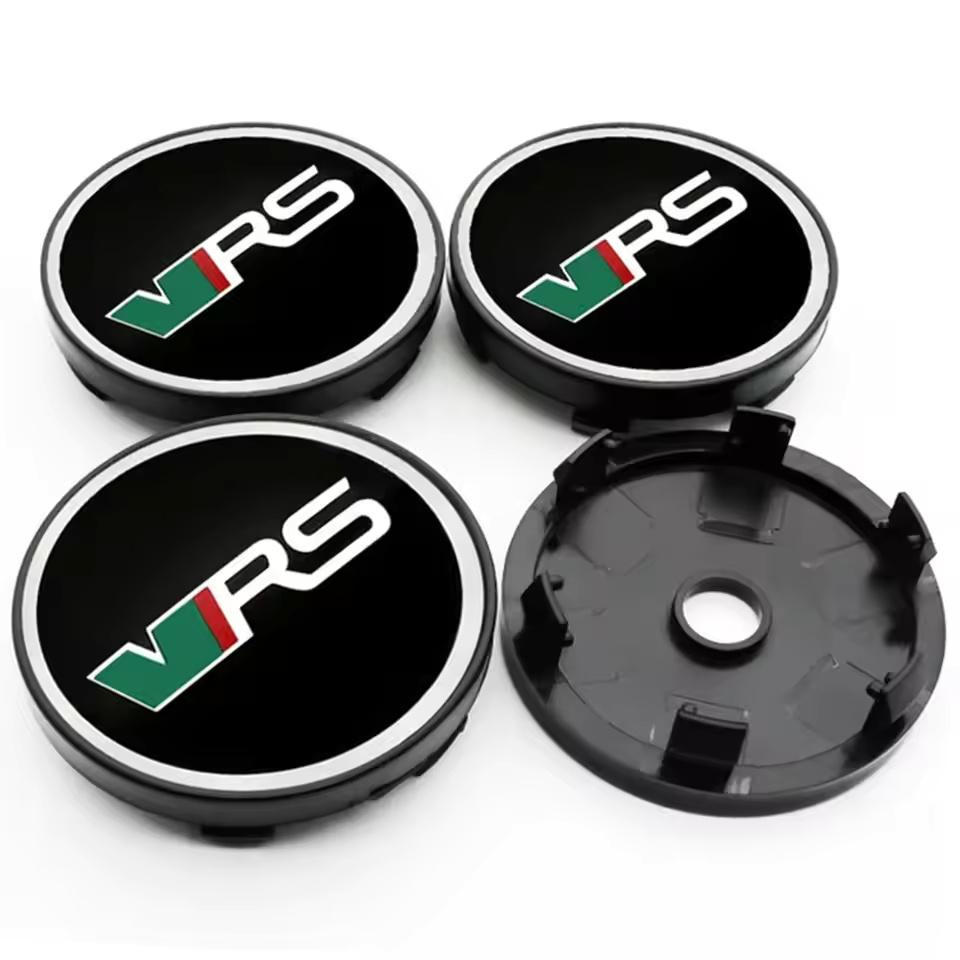 4pcs 56mm 60mm Car Wheel Center Caps VRS Sticker V Badge For A5 A7 VRS MK1 MK2 MK3 Car Stickers Accessories