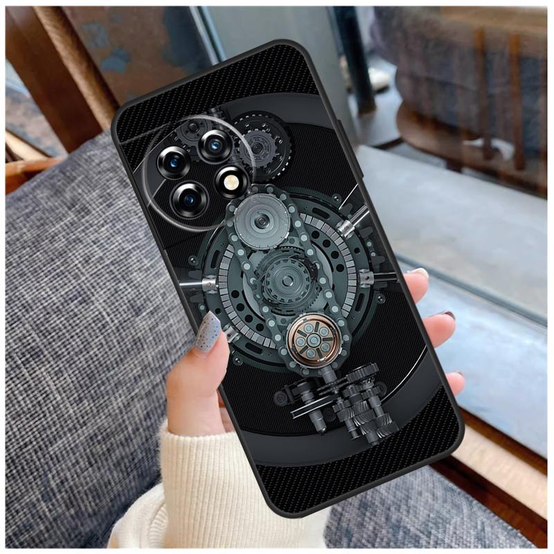 Steampunk Style Gears Levers Engine Case For OnePlus 15 13 12 11 10 9 Pro 13R 13T 12R 10T 8T Nord CE 5 2 3 4 Lite N20 N30 Coque