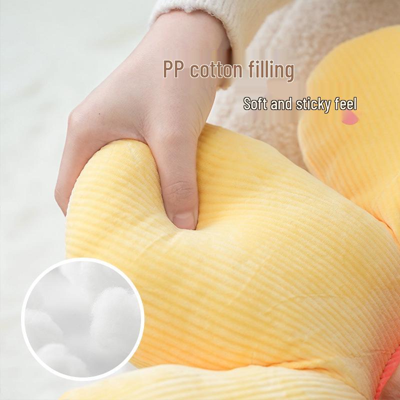 Plush Daisy Throw Pillow - Winter Lumbar Support Cushion for Sofa or Dormitory