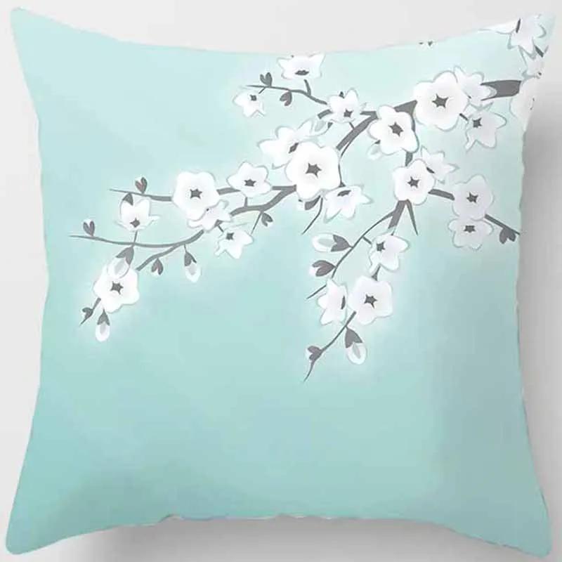 Beautiful Cherry Tree Square Pillowcase Cushion Cover for Home Decor, Car Sofa   45cm*45cm
