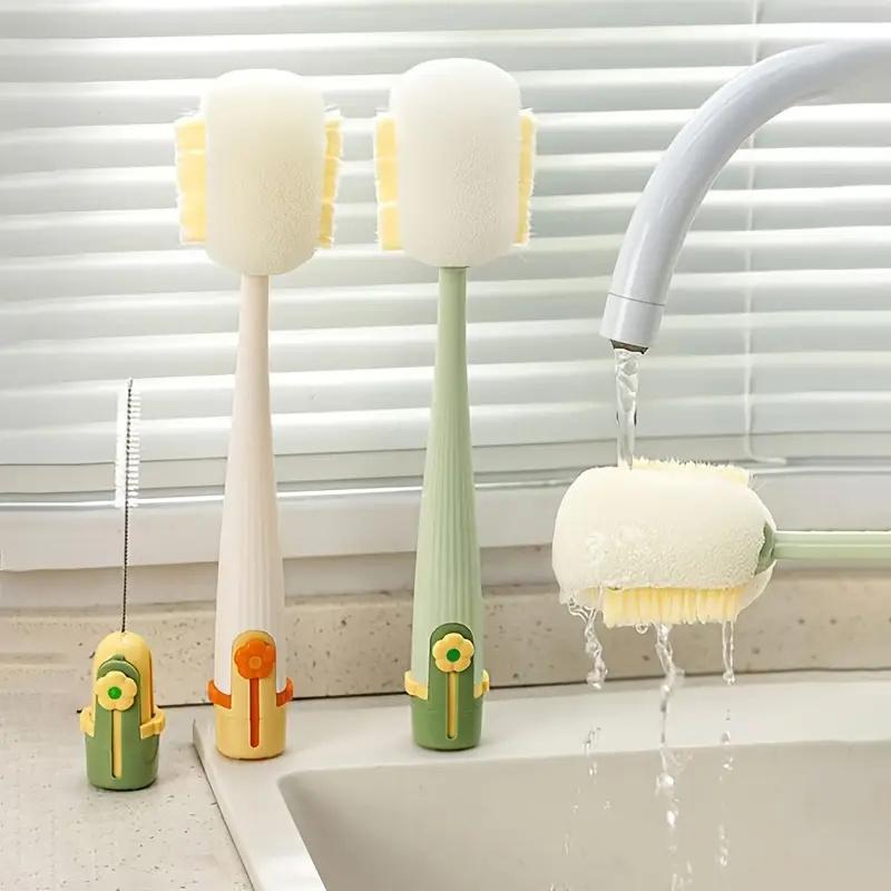 5-In-1Cup Multifunctional Washing Tool For Household Use Cup Brush Water Cup Thermos Cup Brush Milk Bottle Cleaning Sponge Brush