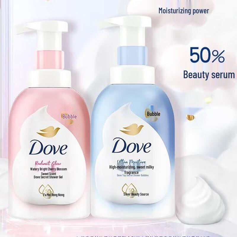 Dove Нежный пенящийся гель для душа, дуэт