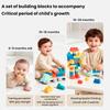 Weiches Silikon-Baustein-Set für Kinder mit Zugaufsatz für kreatives Spielen und sensorische Entwicklung