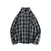 Oversize Ekose İş Kıyafeti Gömlek - Trend Uzun Kollu, Günlük Retro Stil, Çok Yönlü Sonbahar/Kış Dış Giyim, Çiftler İçin