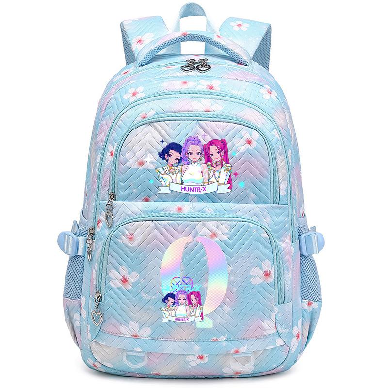Animation Cartoon Letter Printing Large Capacity Shoulder Bag Lightweight Primary And Secondary School Students Leisure Schoolbag