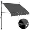VidaXL Manual Retractable Awning with LED 200 Cm Anthracite