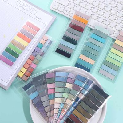 Self Adhesive Index Tabs Set Multi Color Waterproof Page Marker Tabs PET Label Morandi Sticky Notes Office School Supplies
