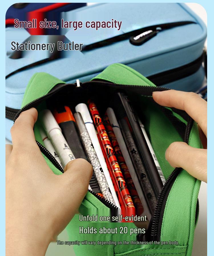 Μινιμαλιστική Διπλή Θήκη Πολλαπλών Χωρητικοτήτων για Μαθητές Δημοτικού - Σχεδιασμός Εμπνευσμένος από Διαδικτυακή Διασημότητα