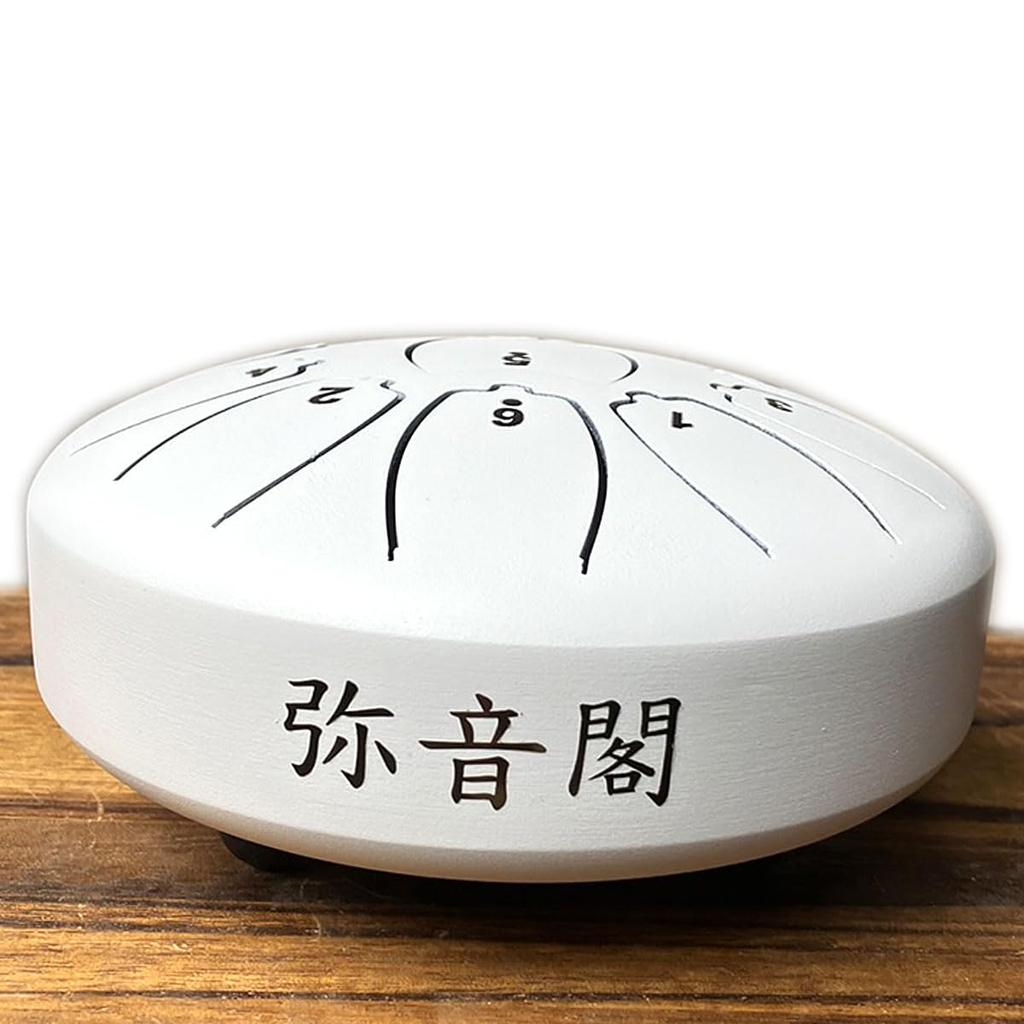 Yaonkaku Tongue Slit Drum with Storage Musical Sheet Music Included Drum, 11-Note, 6-inch Bag, Instrument, Percussion, Yoga, Meditation, Zen, Prayer,