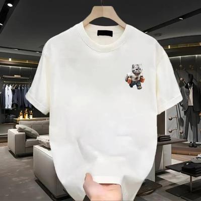 American Trendy Brand Pure Cotton Men'S Printed Short-Sleeved T-Shirt Trendy Men'S And Women'S Casual Round Neck T-Shirt Men'S