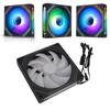 140mm ARGB PWM Chassis Fan, Addressable RGB Cooling Fan with 5V 3PIN Connector, 650-1850RPM Speed, PWM Fan for Radiator PC Chassis CPU Cooler, Quiet