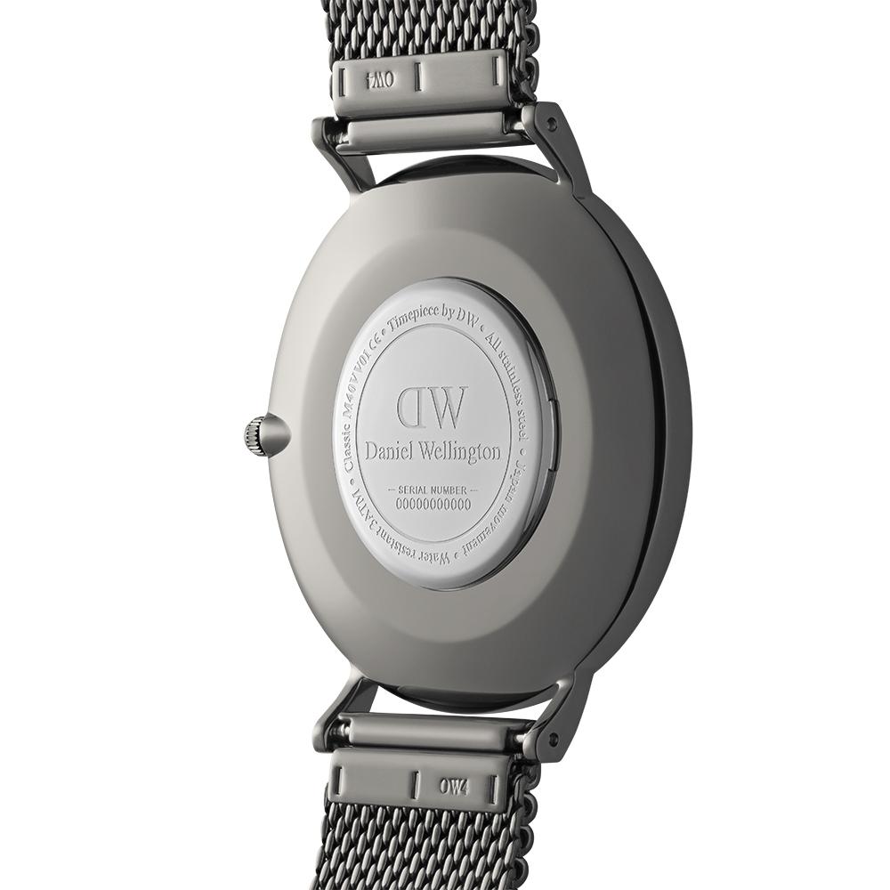 Danielwellingteon Classic Mesh Graphite Gray Metal Watch