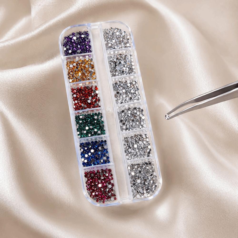 2Box Mixed Color Nail Crystal Charms ultra-shimmer Manicure  Rhinestones  Versatile Decoration