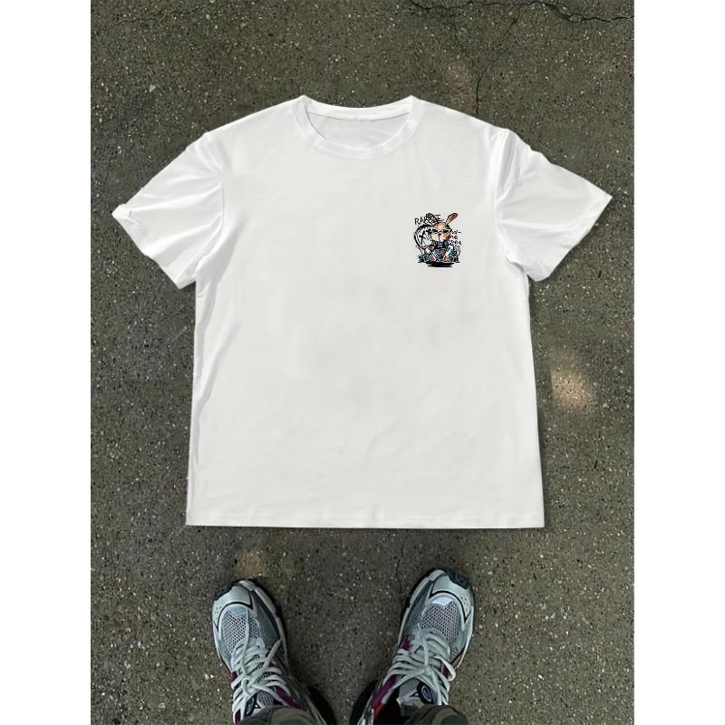 Men'S Summer Print Casual Short-Sleeve T-Shirt,Regular Fit, Round Neck