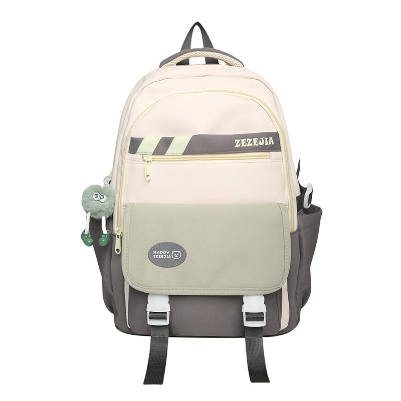 

Рюкзак для девочек, студенческий школьный рюкзак, цветной блок, рюкзак для кампуса большой емкости серый