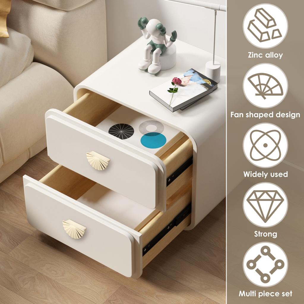 4Pcs Drawer Knob Set Zinc Alloy Cabinet Handles Semi Circular Pulls Modern Decorative Handles for Cabinet Wardrobe Hardware