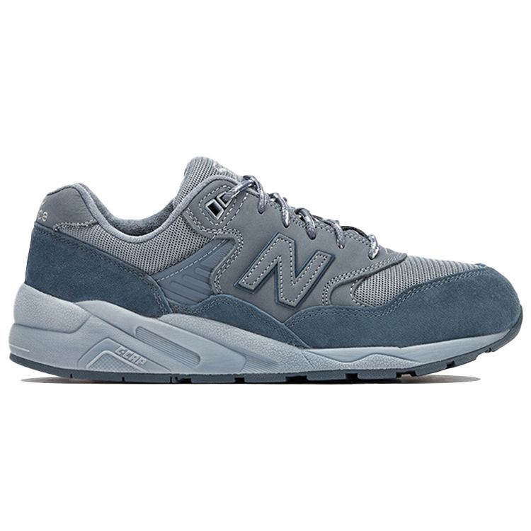 New Balance NB 580 Retro Leather Mesh Cushioning Breathable Wear-Resistant Non-Slip Low-Top Casual Running Shoes Unisex Sneaker Fog-Blue CMT580OC