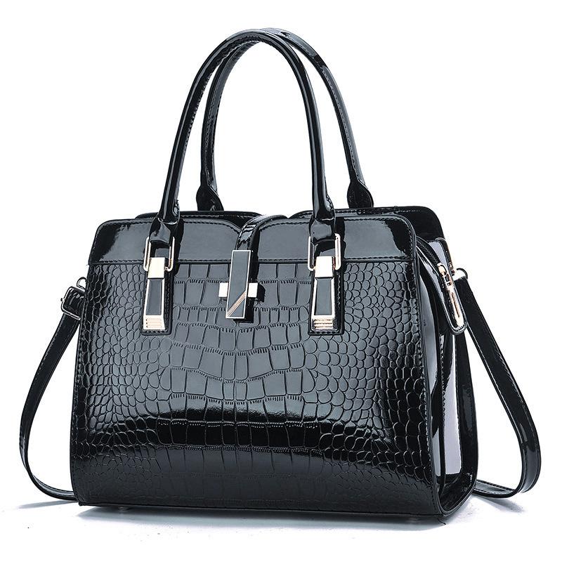 Luxury Brand Designer Women'S Handbag Large Capacity Casual Shoulder Bag Crocodile Pattern Crossbody Bag Commuting Tote Bag