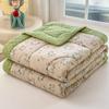 KDJEIKZ New Washable Cotton 3D Quilted Bean Blanket With Soybean Fiber Can Be Machine Washable Lightweight Luxury Cover Blanket