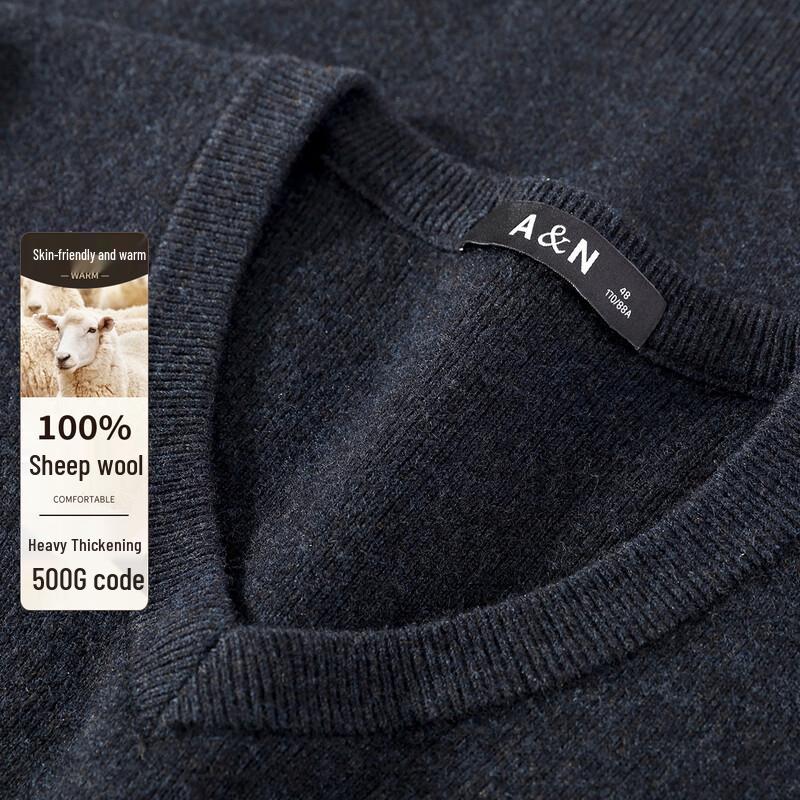 

Чоловічий светр Antonio з важкої 100% вовни з V-подібним вирізом XL