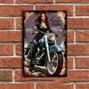 Retro Metal Tin Sign Car Engines & Characters Decor for Garage Man Cave 20x30 Cm