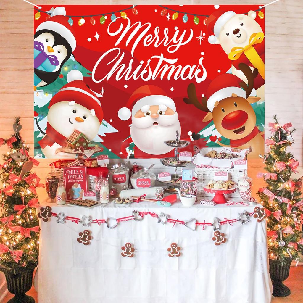 Christmas Backdrop Background Merry Christmas Decorations For Home 2025 Navidad Noel Kerst Natal Xmas Decor Supplies Gifts