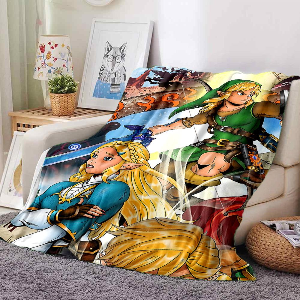 1pc Triforce Symbol flannel Blanket for Super Soft Cute Comfort Blanket for Travel Bedding Couch Sofa Blanket Y82556