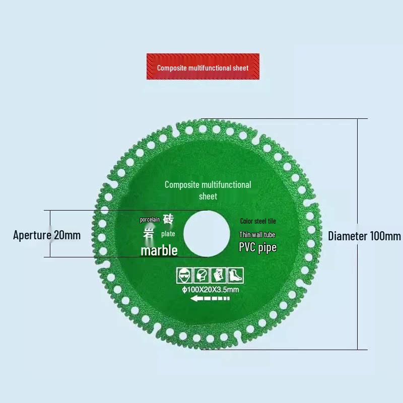 Multi-functional Cutting Disc for Tiles, Stone, Marble, Steel, and Metal - Angle Grinder Compatible