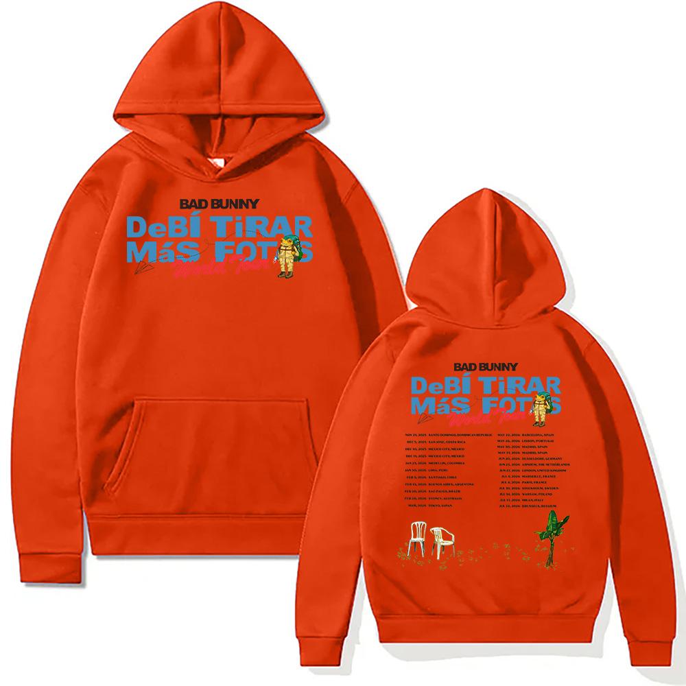 Bad Bunny Světové turné Módní mikina Bad Bunny DeBí TiRAR MáS FOToS Pulovr Trendy Kreativní Dárky pro fanoušky Oblečení Mikina Unisex