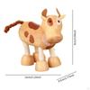 Flexible Cow Toy Bendable Wooden Animal Fun Learning for Preschool Portable Farm Animals Zoo