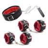 Leather Metail Heart Sex Handcuffs Ankle Cuffs And Collar Slave Bdsm Bondage Set Sex Toys For Couples Erotic Womens Lingerie