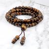 Charm Tiger Eye Stone Bracelets 6mm 108 Prayer Beads Necklace Mala Fashion Jewelry Buddhist Lucky Bangle Gift for Men Women Yoga