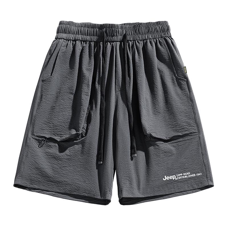 Jeep Men s P85EMWP504 Thin Cargo Shorts M темно-серого